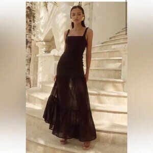 Runaway the Label TAHLIA MAXI DRESS - BLACK XS- Brand New Tags On